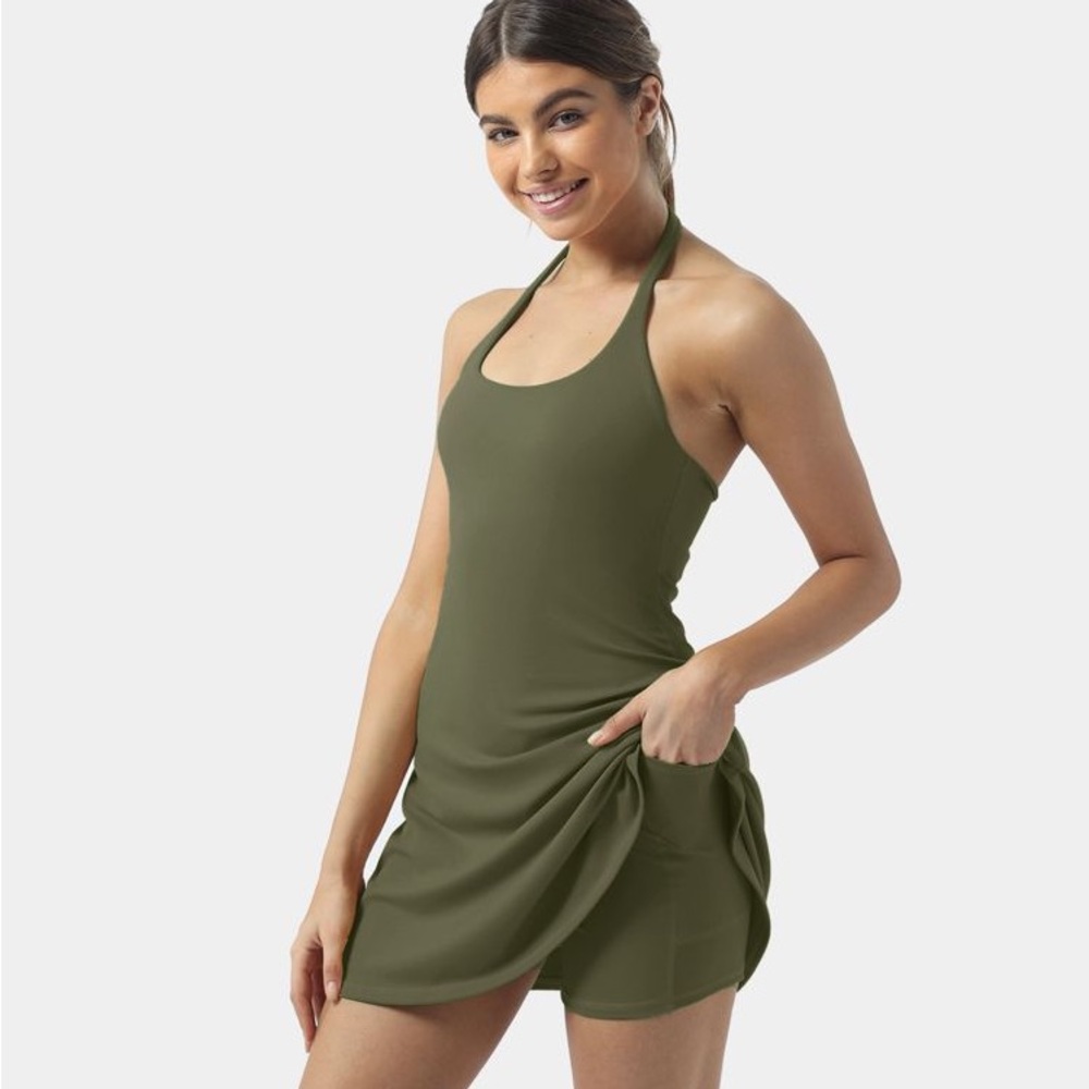 Halara “In My Feels” Halter Dress